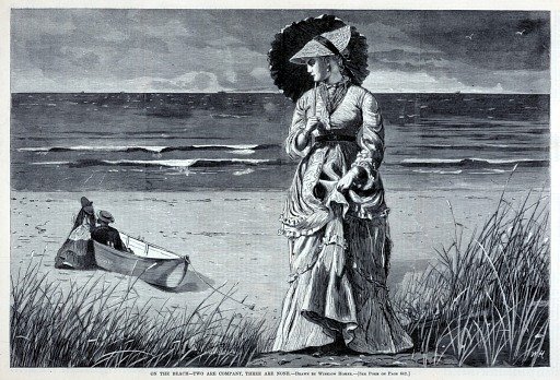 On the Beach--Two are Company, Three are None, from Harper's Weekly, August 17, 1872