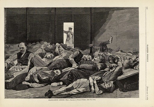 Station-House Lodgers, from Harper's Weekly, February 7, 1874