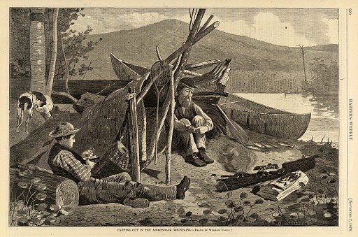 Camping Out in the Adirondack Mountains, from Harper's Weekly, November 7, 1874