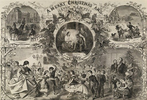 A Merry Christmas and Happy New Year, from Harper's Weekly, December 24, 1859