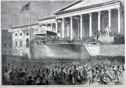 The Inauguration of Abraham Lincoln as President, from Harper's Weekly, March 4, 1861