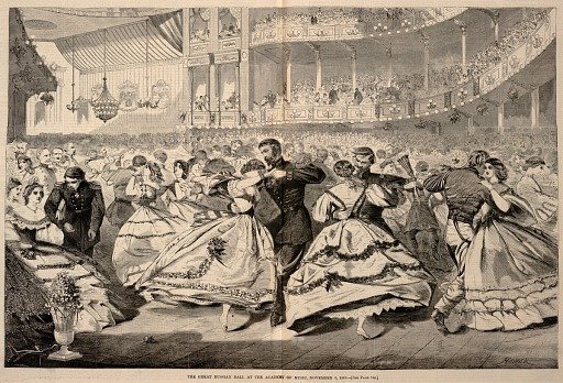 The Great Russian Ball at the Academy of Music, November 5, 1863, from Harper's Weekly, November 21, 1863