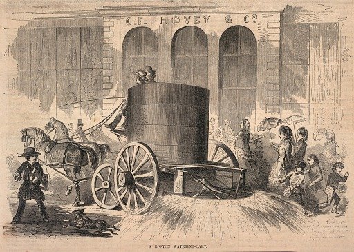 A Boston Watering-Cart, from Ballou's Pictorial Drawing-Room Companion, September 12, 1857