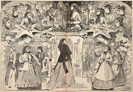 Opening Day in New York, from Harper's Bazar, March 21, 1868