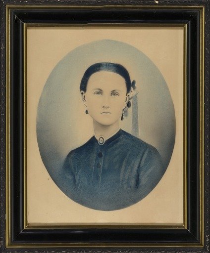 Woman in Blue Dress