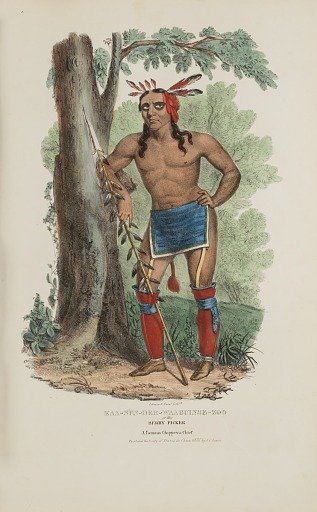 KAA-NUN-DER-WAAGUINSE-ZOO or the Berry Picker; A Famous Chippewa Chief, from The Aboriginal Portfolio