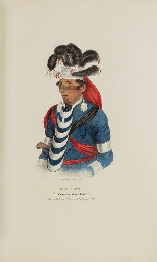 BREWETT; A Celebrated Chief Miami Chief, from The Aboriginal Portfolio
