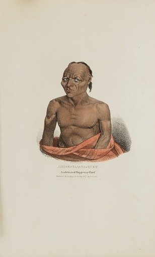 ASH-E-TAA-NA-QUET; A Celebrated Chippeway Chief, from The Aboriginal Portfolio