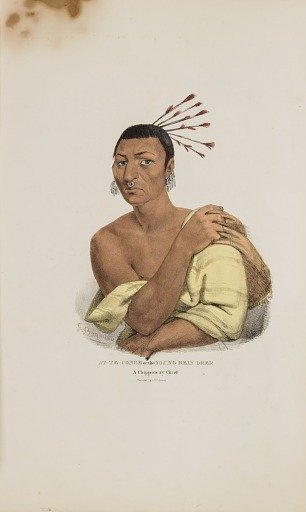 AT-TE-CONSE or the Young Rein Deer; A Chippeway Chief, from The Aboriginal Portfolio