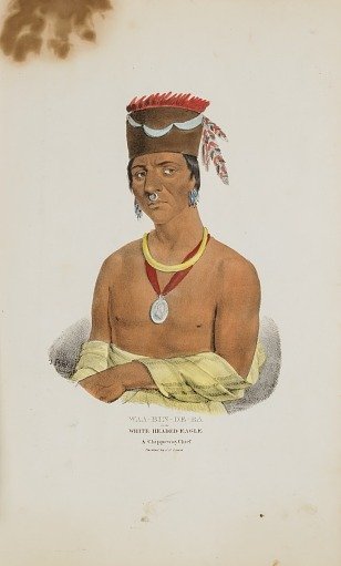 WAA-BIN-DE-BA or the White Headed Eagle; A Chippeway Chief, from The Aboriginal Portfolio