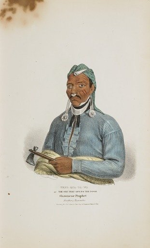TENS-QUA-TA-WA or The One Who Opens the Door; Shawnese Prophet (Brother of Tecumthe), from The Aboriginal Portfolio