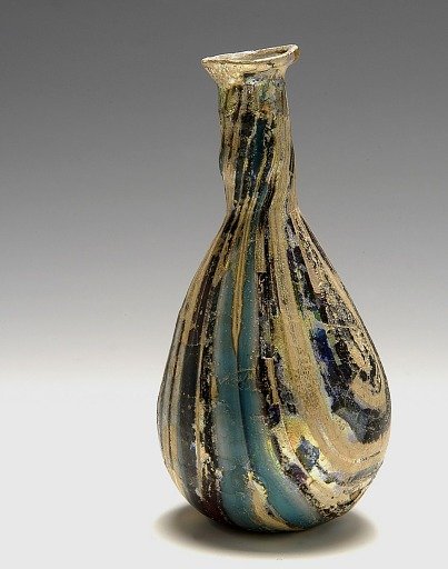 Stratified Tube-Blown Ribbon Bottle