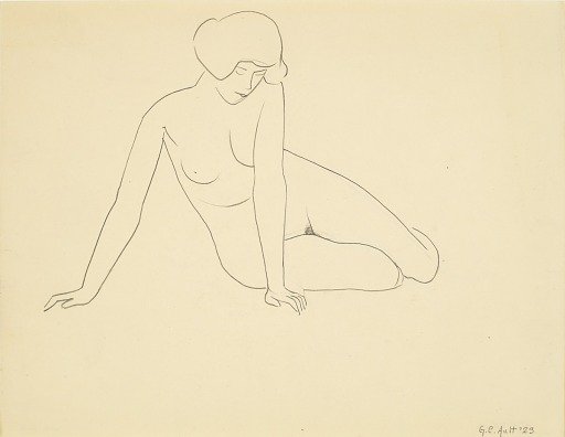 Untitled (seated female figure)