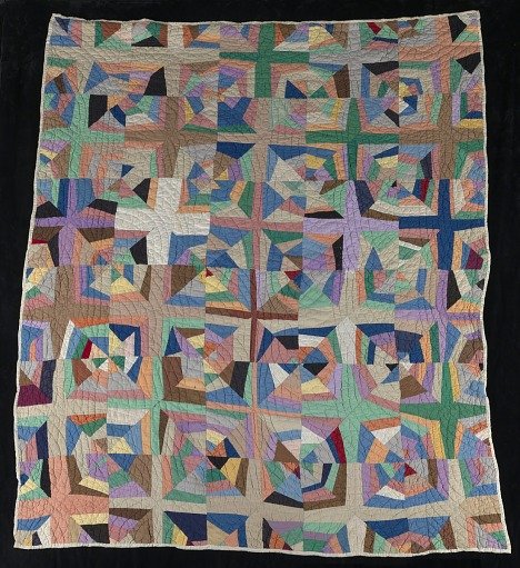 Untitled (String Quilt with White Cross)